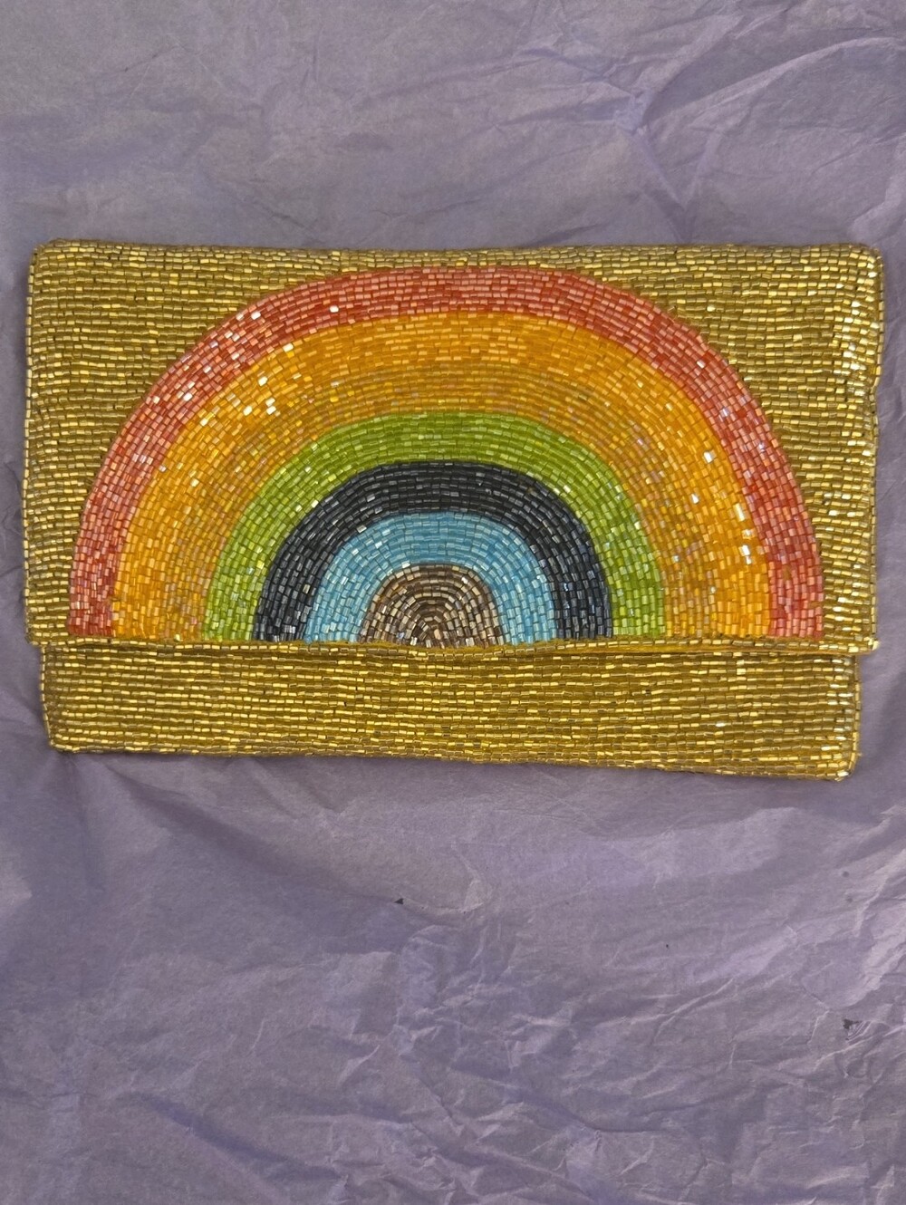 Beaded Rainbow Clutch By Ricki Designs
